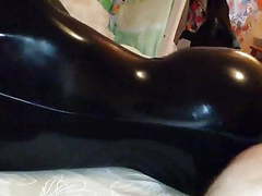 Find-Best-Mature.com presents: Sex with my wife in black latex catsuit