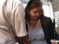 Find-Best-Mature.com presents: German 63yr old granny seduce to fuck on workplace