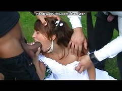 Find-Best-Mature.com presents: The groom the bride fucked hard in the woods