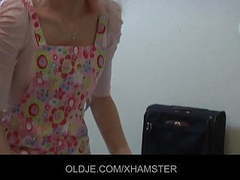 Find-Best-Mature.com presents: Old pervert man gets ridden by a young hotel maid