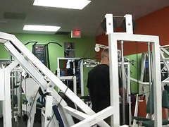 Find-Best-Mature.com presents: Hot gym girl sucks the trainer's pole after a workout