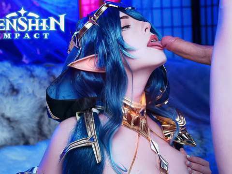 Find-Best-Mature.com presents: Genshin impact. layla swallows a big cock down her throat - mollyredwolf