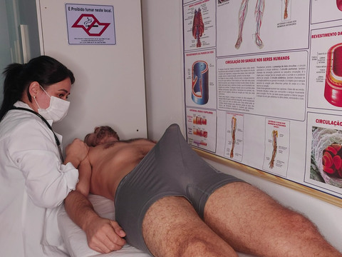 Find-Best-Mature.com presents: Patient's erection right in front of the nurse