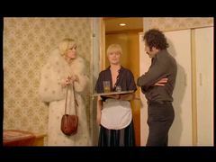 Find-Best-Mature.com presents: Maid and babe sharing the guy's hard cock