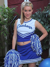 Find-Best-Mature.com presents: Cheerleader Kristi Kay drops pompoms and gets naked