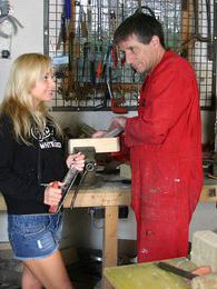 Find-Best-Mature.com presents: Blonde teenage beauty fucking her old and horny handyman
