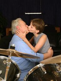 Find-Best-Mature.com presents: Teenie tasting the cumload from a grey old male drummer