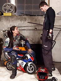 Find-Best-Mature.com presents: Shy teenage biker chick fucks the horny mechanic hardcore