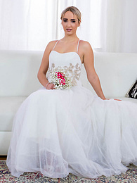 Find-Best-Mature.com presents: Blonde bride Anna Khara has sex with the groom and a photographer at once
