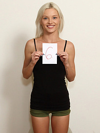 Find-Best-Mature.com presents: Blond hungarian teen Zazie Skymm gets completely naked during a solo shoot