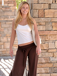 Find-Best-Mature.com presents: Light-Haired american cutie Summer Solstice removes her clothes and toys her twat